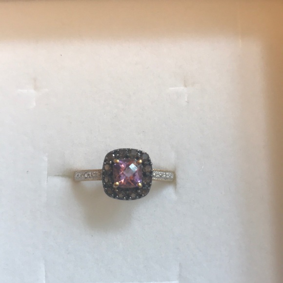 Jewelry - Pink tourmaline smokey quartz ring